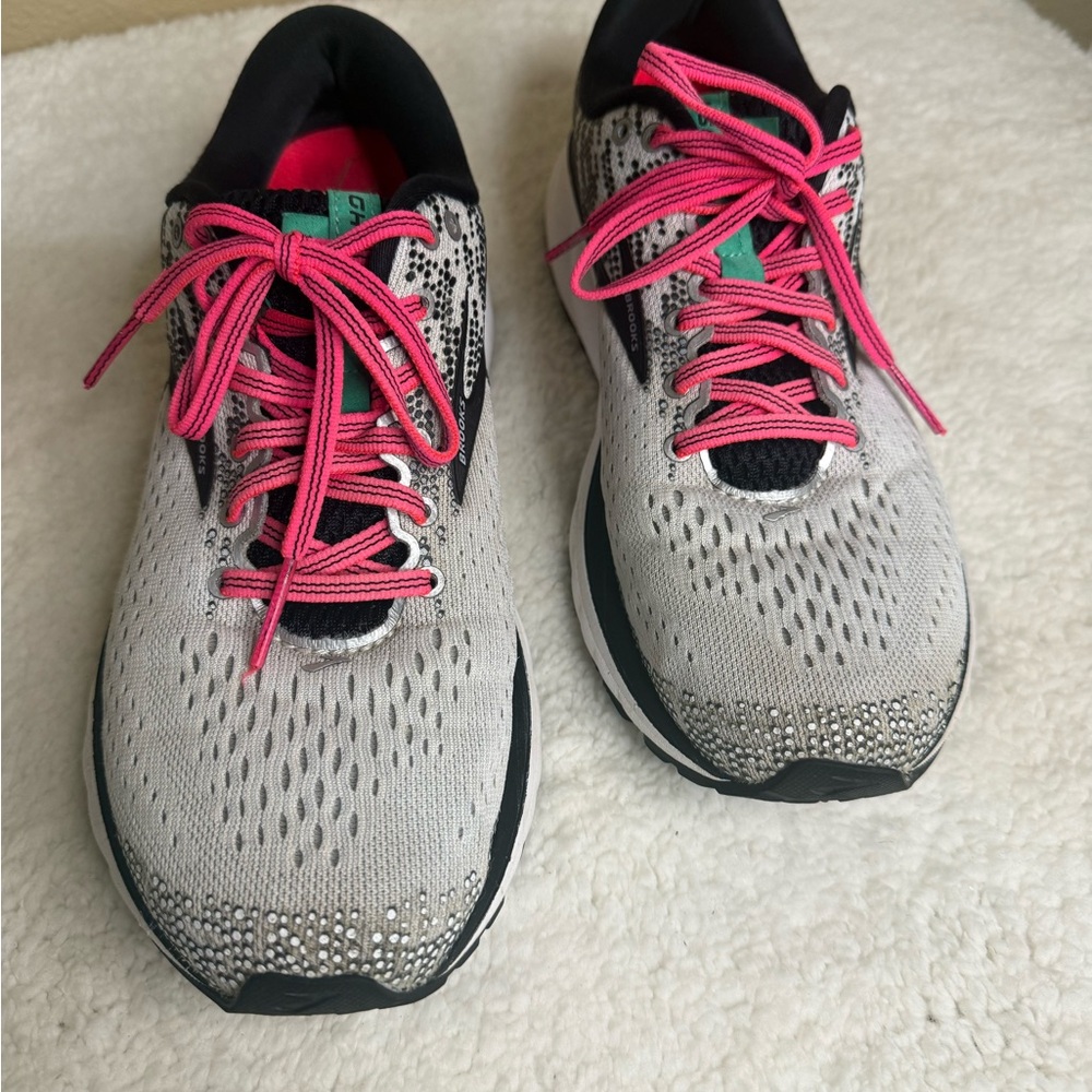 Brooks Women's Athletic Shoes - White, Pink, and Black - Picture 9 of 14